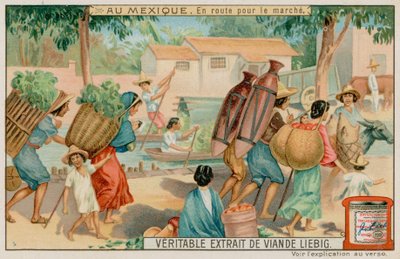 Mexicans on Their Way to the Market by European School